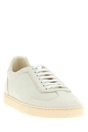 Deer leather sneakers White