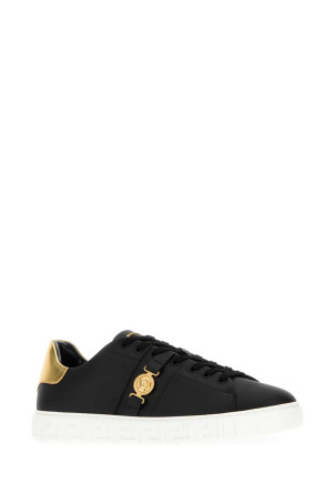 Black leather sneakers VERSACE (10144601A14957)