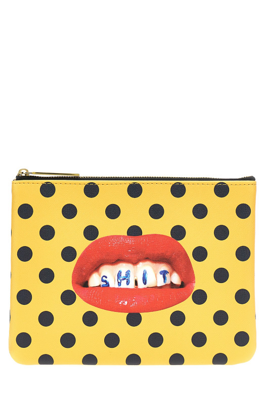 Seletti x Toiletpaper 'Shit' клатч Жовтий 02530U Seletti x Toiletpaper 'Shit' клатч Жовтий 02530U