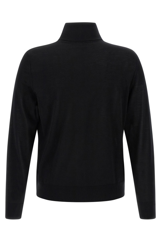 Wool turtleneck sweater Black