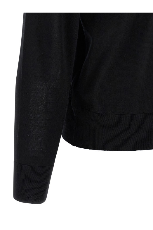 Wool turtleneck sweater Black