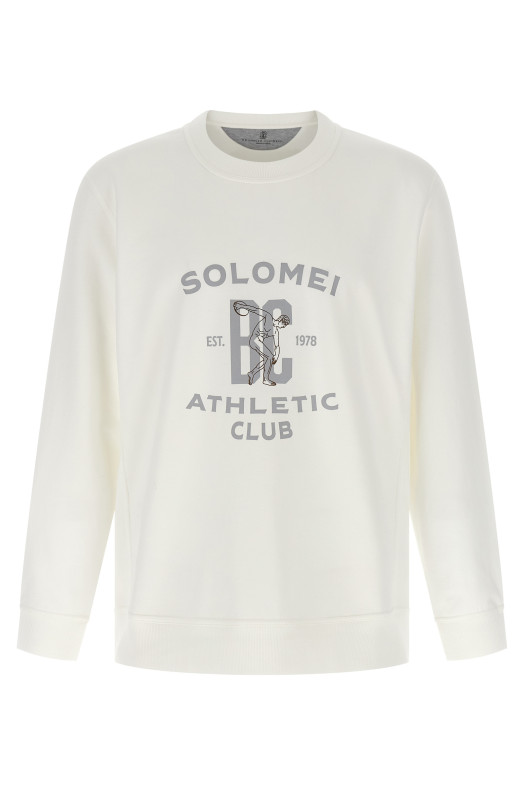 Techno cotton sweatshirt White