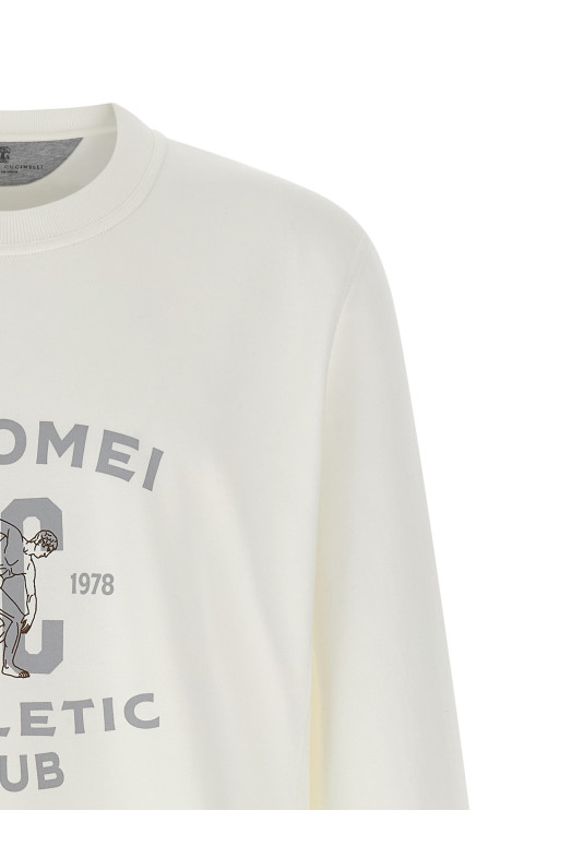 Techno cotton sweatshirt White