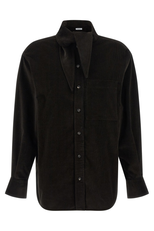 Velvet overshirt Brown