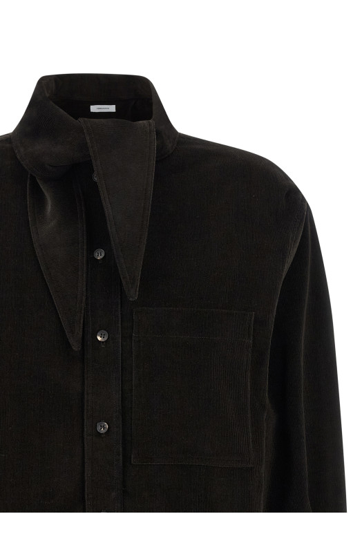 Velvet overshirt Brown
