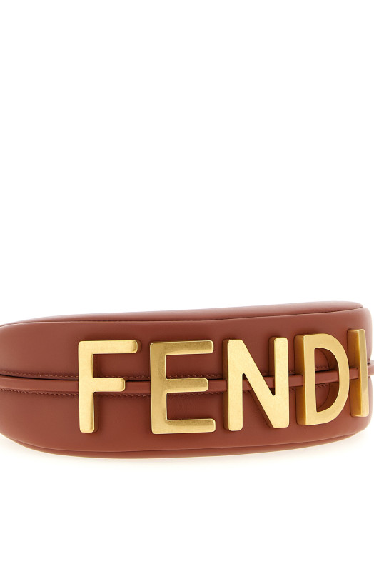 Мини-сумочка «Fendigraphy» коричневая 8BS081A5DYF1TW4