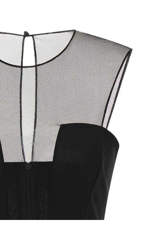 Тюлева вставка для сукні Чорна NENSI DOJAKA NDDR2641000100BLACK Тюлева вставка для сукні Чорна NENSI DOJAKA NDDR2641000100BLACK