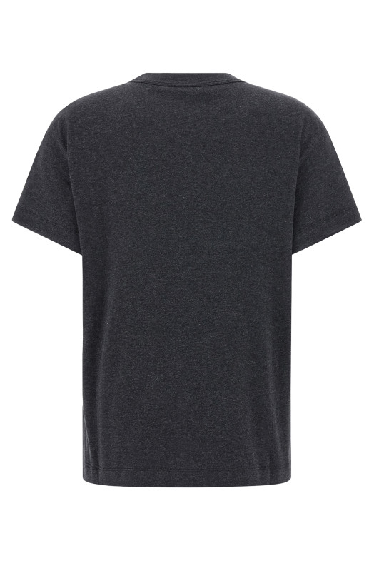 'Dazzling Chalk Stripe Embroidery' T-shirt Gray 'Dazzling Chalk Stripe Embroidery' T-shirt Gray