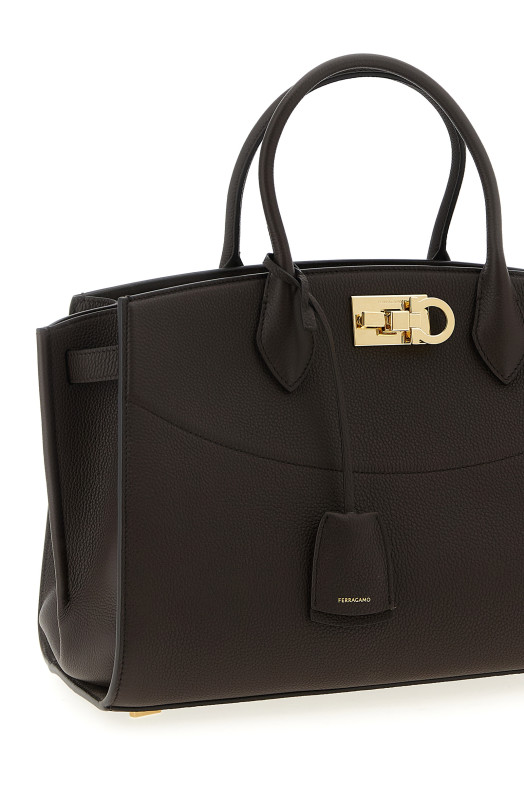 'New Ferragamo Studio Soft (L)' сумка коричневая 785996TESTADIMORO 'New Ferragamo Studio Soft (L)' сумка коричневая 785996TESTADIMORO