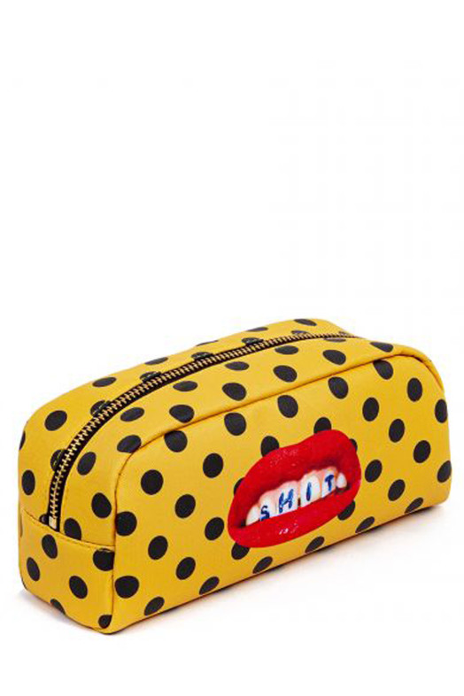 'Shit' Silk x Toiletpaper beauty bag Yellow