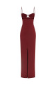 'V-Wire Bra Maxi' dress Bordeaux 'V-Wire Bra Maxi' dress Bordeaux