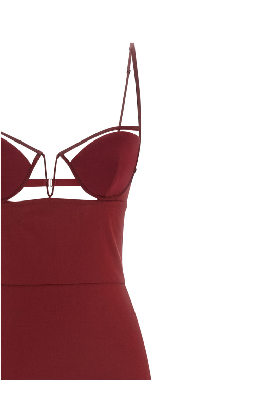 'V-Wire Bra Maxi' dress Bordeaux 'V-Wire Bra Maxi' dress Bordeaux