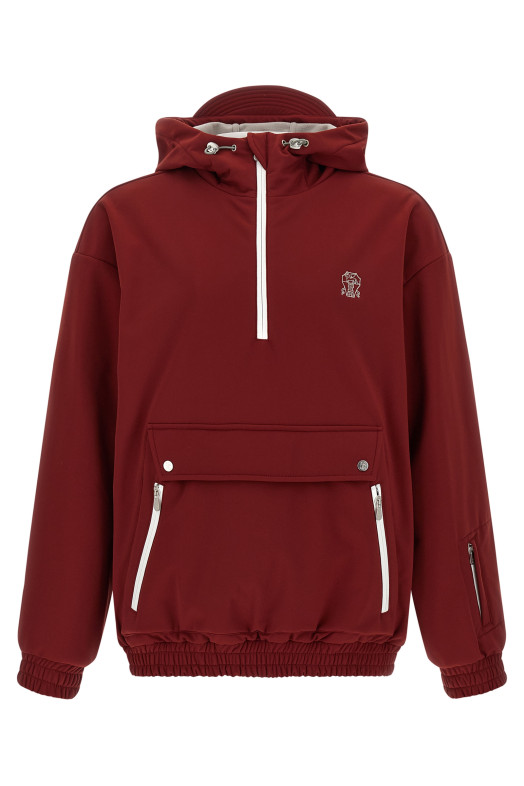 Світшот-куртка бордо BRUNELLO CUCINELLI MM134KG13C411