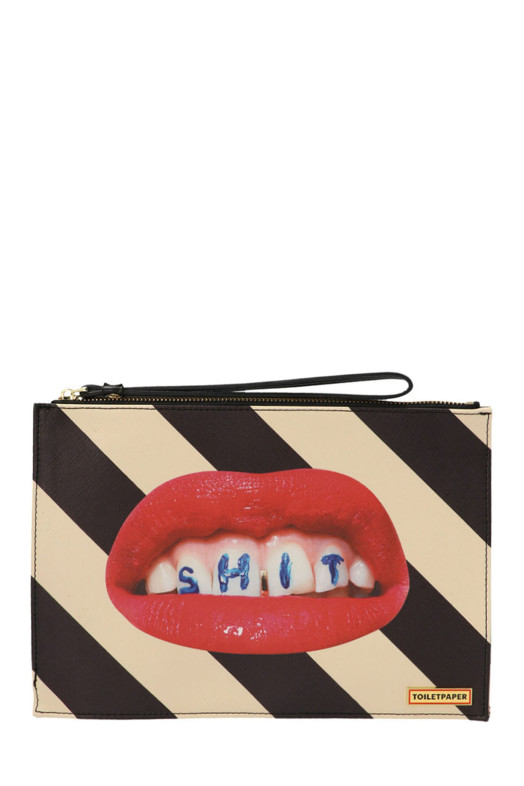 'Stripes shit’ clutch Black-grey 'Stripes shit’ clutch Black-grey