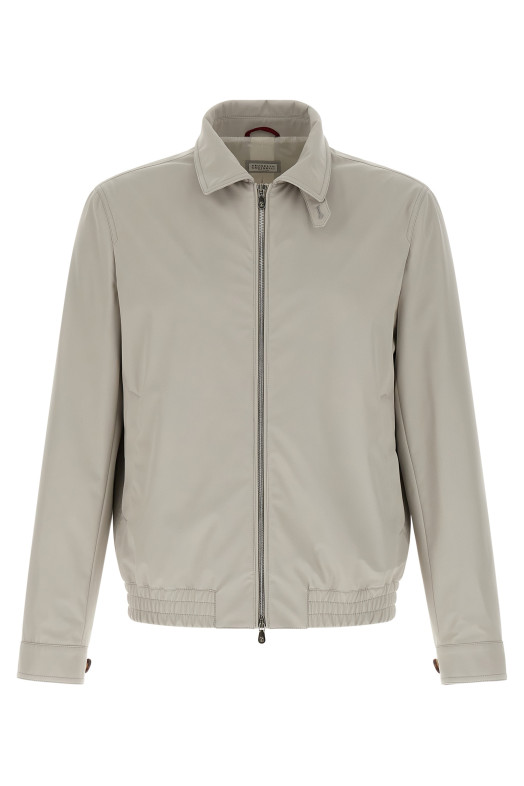 Нейлонова куртка-бомбер Сіра BRUNELLO CUCINELLI MV4066205CII64