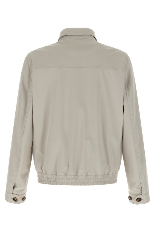 Нейлонова куртка-бомбер Сіра BRUNELLO CUCINELLI MV4066205CII64
