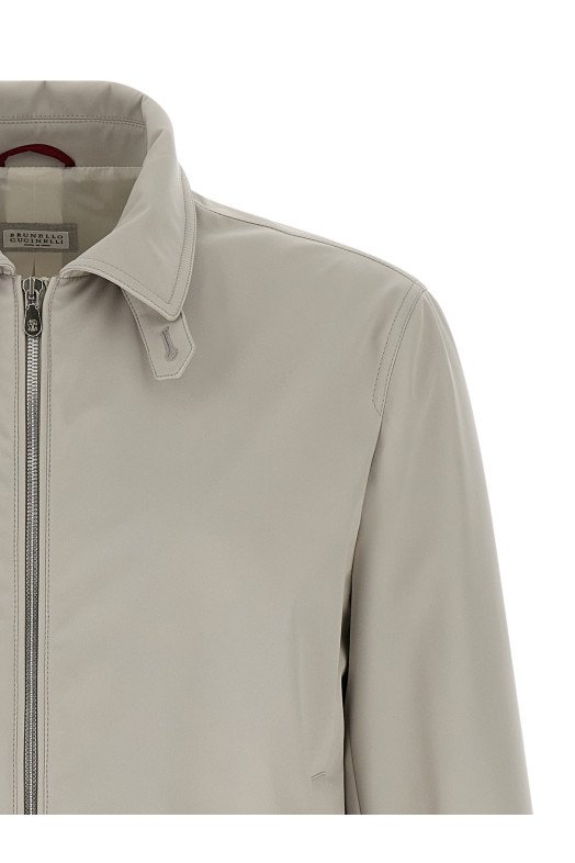 Нейлонова куртка-бомбер Сіра BRUNELLO CUCINELLI MV4066205CII64