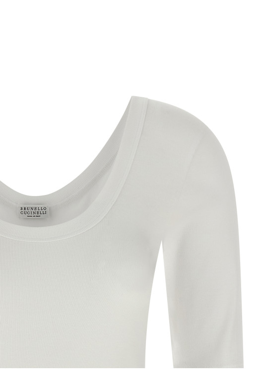 Футболка Monile White BRUNELLO CUCINELLI MPTC8FX220C159