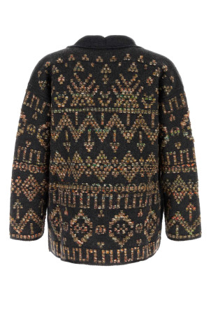 Embroidered wool blend Grunge Beat cardigan ALANUI (LMHB027E25KNI0010784)