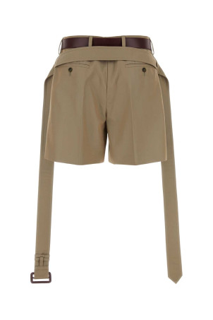 Khaki twill shorts PRADA (P231IKSOOO14ZG)