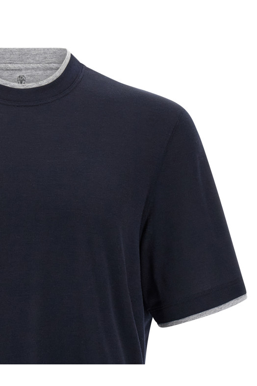 Double layer t-shirt Blue