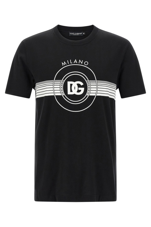DG logo print T-shirt Black-grey