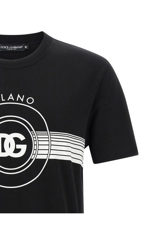 DG logo print T-shirt Black-grey
