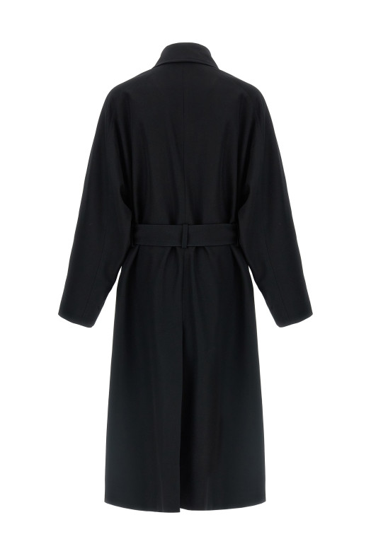 Double-breasted coat Black
