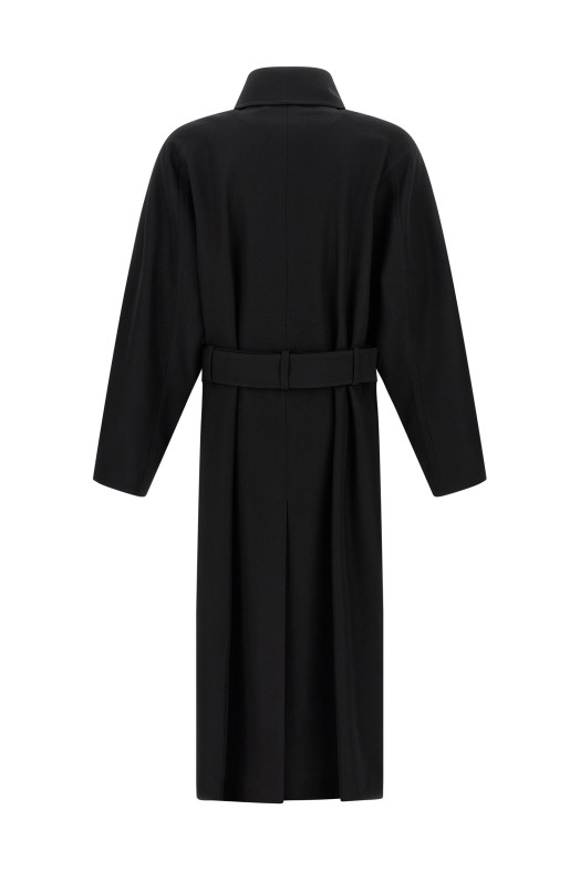 Double-breasted coat Black