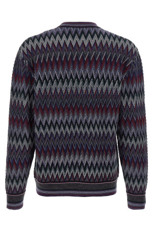 Светр із зигзагоподібним візерунком, синій MISSONI US25WN0EBR012YS4173 Светр із зигзагоподібним візерунком, синій MISSONI US25WN0EBR012YS4173