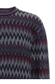Светр із зигзагоподібним візерунком, синій MISSONI US25WN0EBR012YS4173 Светр із зигзагоподібним візерунком, синій MISSONI US25WN0EBR012YS4173