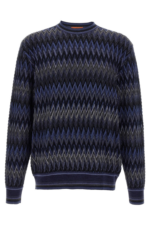 Zigzag pattern sweater Blue Zigzag pattern sweater Blue