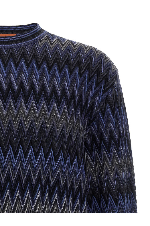 Zigzag pattern sweater Blue Zigzag pattern sweater Blue