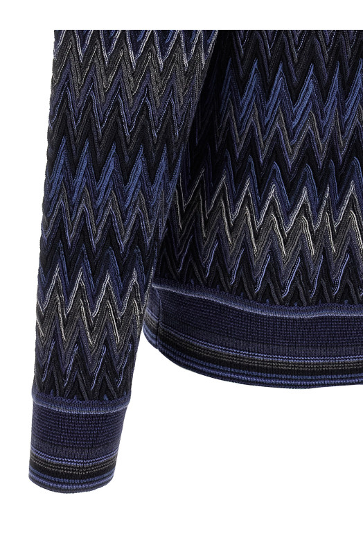 Zigzag pattern sweater Blue Zigzag pattern sweater Blue