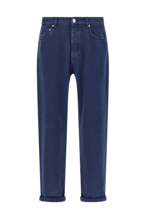 Garment-dyed denim jeans Blue
