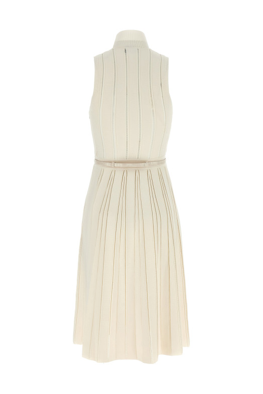 Weft dress à jour White