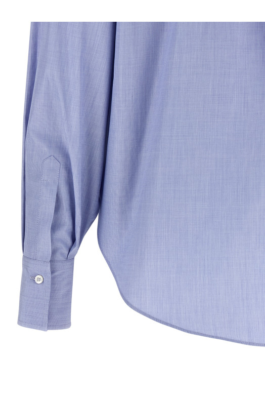 Рубашка с блестящим воротником, СИНЯЯ MA795NL916C013 Рубашка с блестящим воротником, СИНЯЯ MA795NL916C013