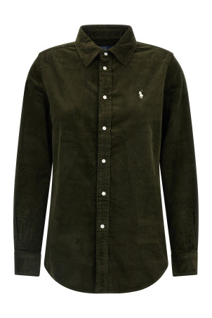 Бархатная рубашка Зеленая POLO RALPH LAUREN 211971526001
