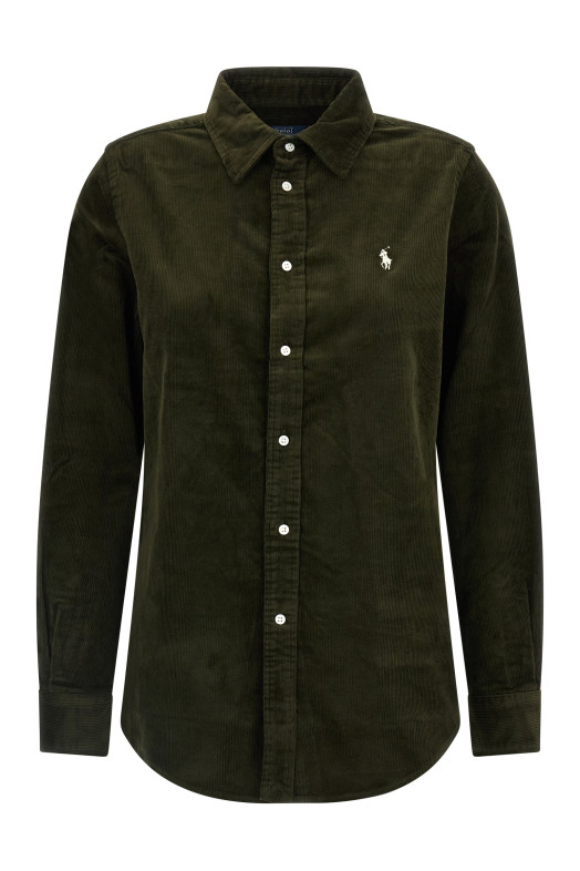 Бархатная рубашка Зеленая POLO RALPH LAUREN 211971526001