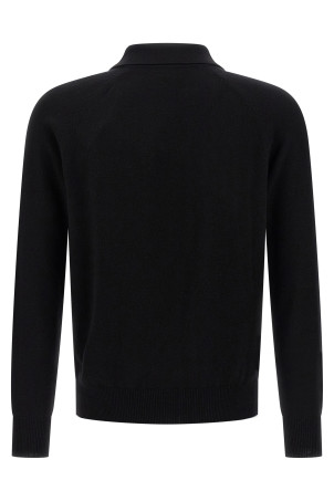 Вовняна сорочка-поло Чорна SAINT LAURENT 846122Y76XM1000 Вовняна сорочка-поло Чорна SAINT LAURENT 846122Y76XM1000