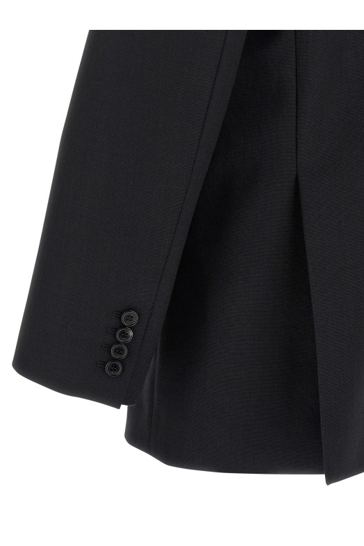 Двобортний блейзер Чорний SAINT LAURENT 835102Y5K321000 Двобортний блейзер Чорний SAINT LAURENT 835102Y5K321000