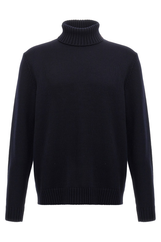 Turtle-Neck Sweater Blue Turtle-Neck Sweater Blue