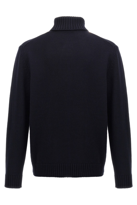 Turtle-Neck Sweater Blue Turtle-Neck Sweater Blue