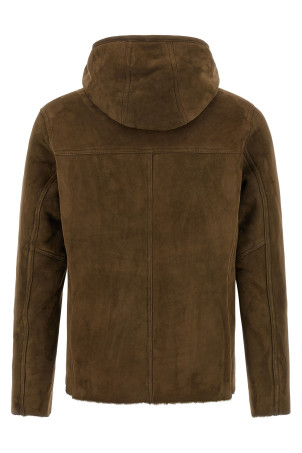 Shearling hooded jacket  Green Shearling hooded jacket  Green