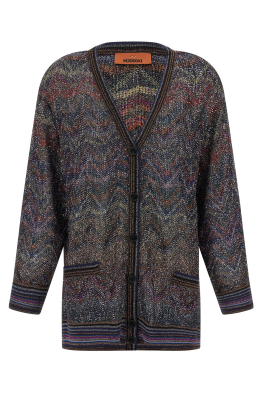 Кардиган з зигзагоподібним візерунком, різнокольоровий MISSONI DS25WM0TBC005GS91P6