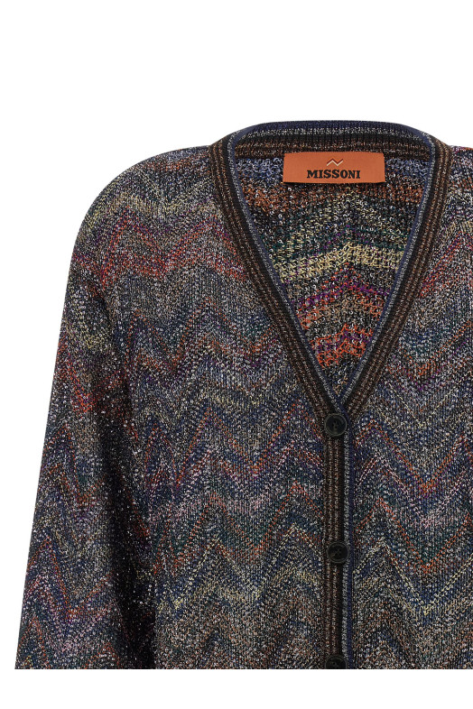Кардиган з зигзагоподібним візерунком, різнокольоровий MISSONI DS25WM0TBC005GS91P6