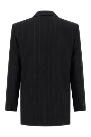 Смугастий блейзер Чорний SAINT LAURENT 835102Y1M101095 Смугастий блейзер Чорний SAINT LAURENT 835102Y1M101095
