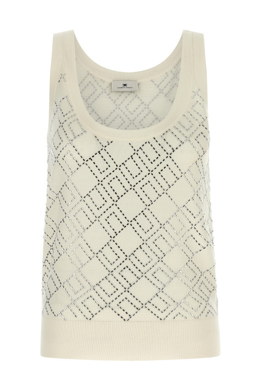 Кристаллическая верхняя часть Белый ELISABETTA FRANCHI TK59B56E2EH9