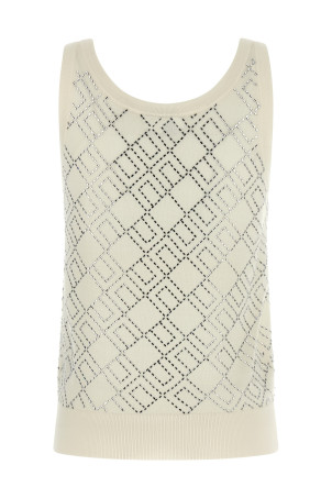 Кристаллическая верхняя часть Белый ELISABETTA FRANCHI TK59B56E2EH9 Кристаллическая верхняя часть Белый ELISABETTA FRANCHI TK59B56E2EH9