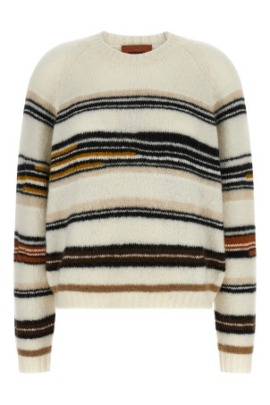 Светр з інтарсією у смужку Білий MISSONI DS25WN0WBK01C5SM9SW Светр з інтарсією у смужку Білий MISSONI DS25WN0WBK01C5SM9SW